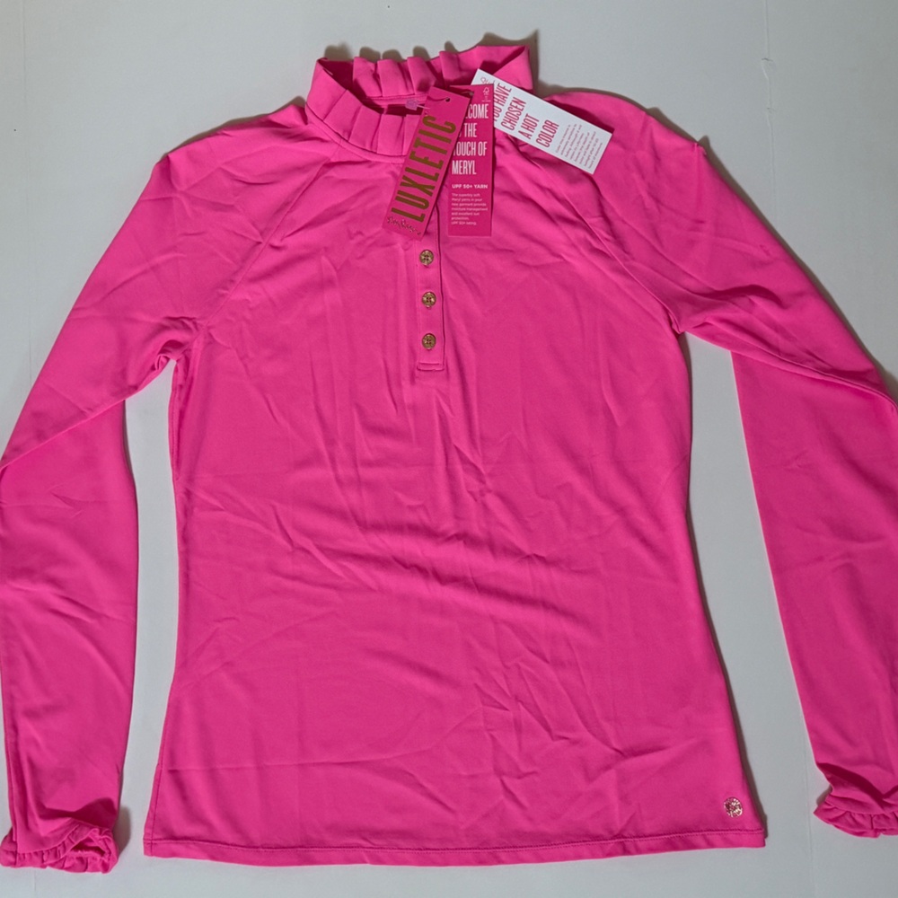 Lily Pulitzer Bright Pink Long Sleeve Top